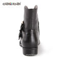 Fashion sexy black low heel ankle boots for women